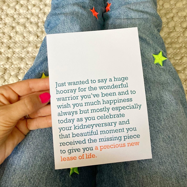 A precious new lease of life card