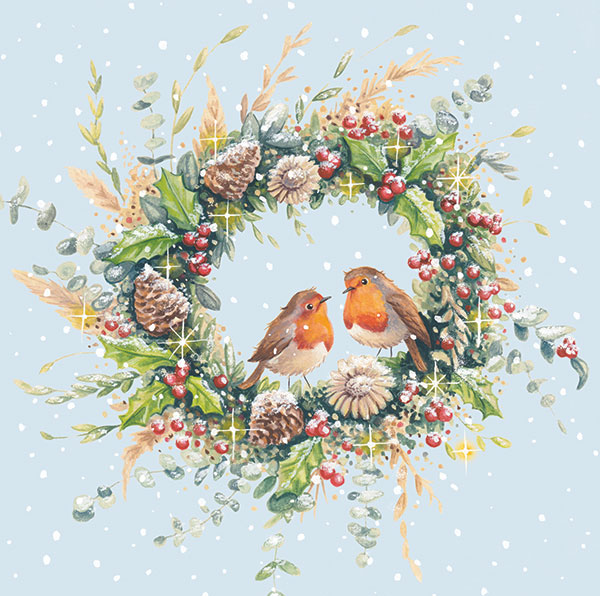 Robins and Wreath