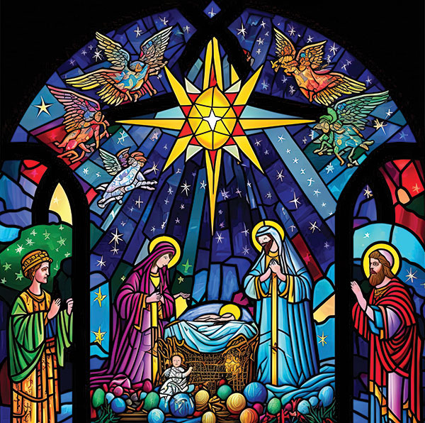 Stained Glass Nativity