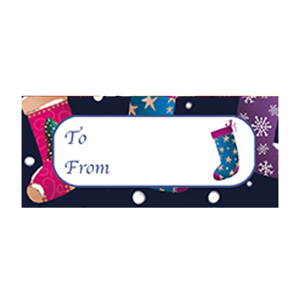 Robins & Stockings on Dark Navy Labels