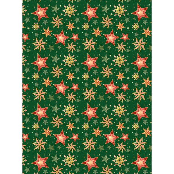 Festive Stars Gift Wrap & Tags