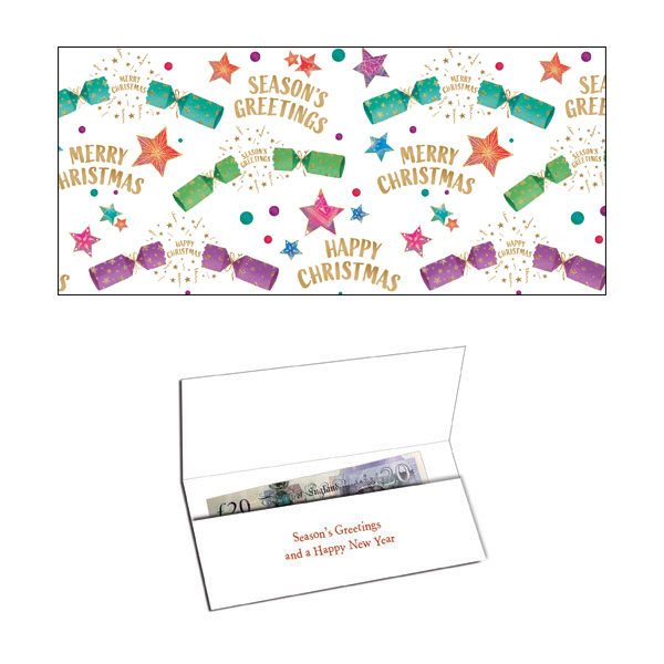 Stars & Crackers on White Wallet