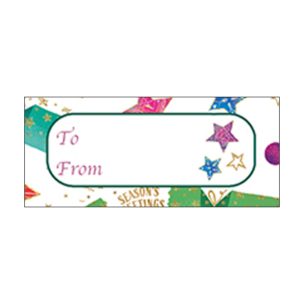 Stars & Crackers on White Labels