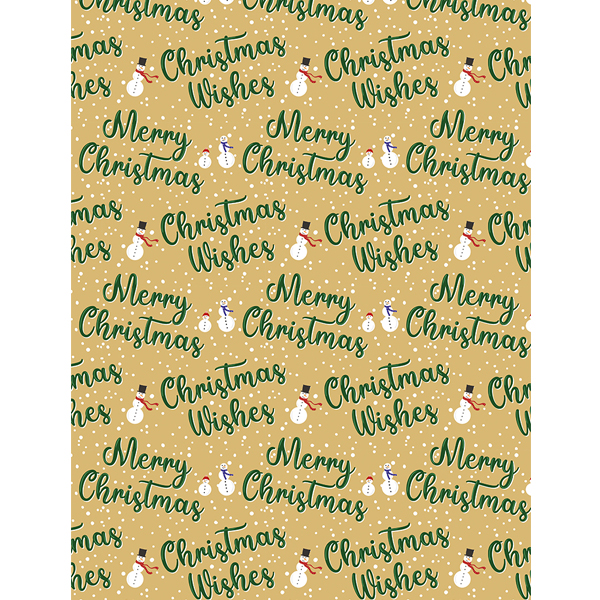 Gold Christmas Wishes Wrap & Tags