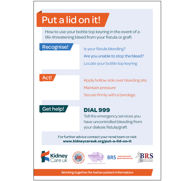 Bleed Control Keyrings & Leaflets