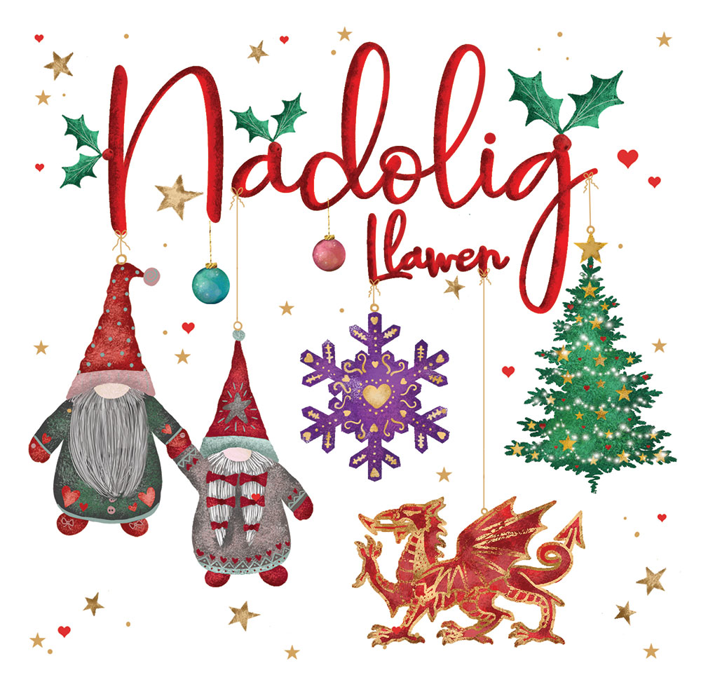 Gonks and Dragon Nadolig Llawen