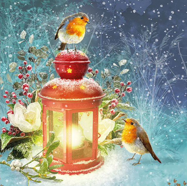 Robins and Lantern