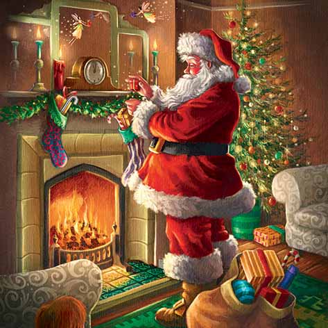 Santa By The Fire