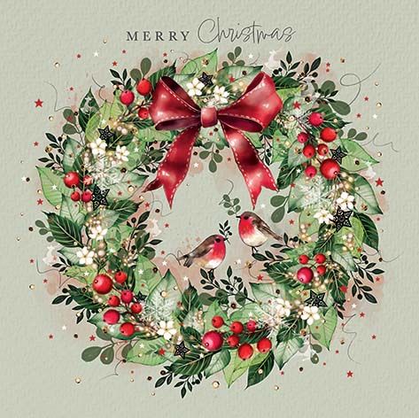 Robins In Wreath