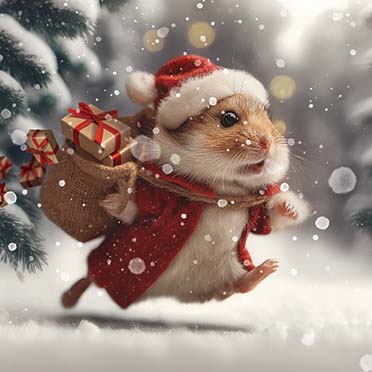Hamster Santa