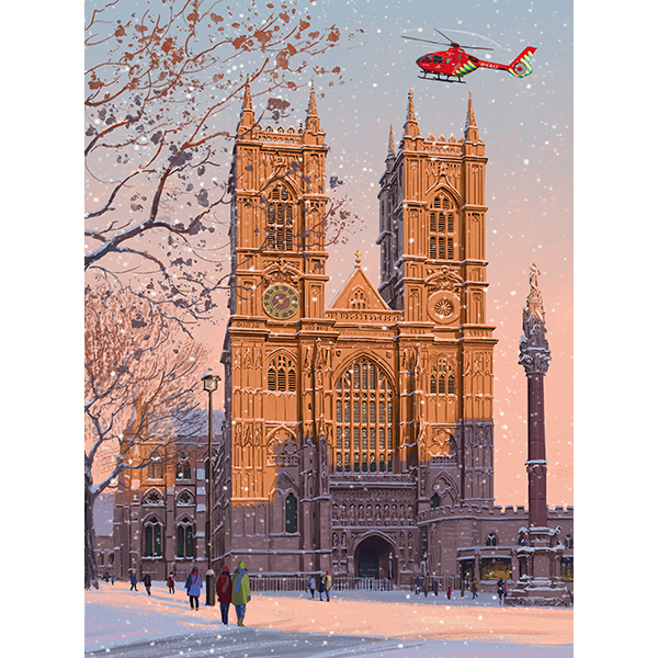 Helicopter over Westminster Abbey